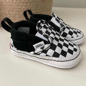 Vans infant checkered black and white. Size 1